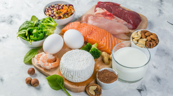 Selection on vegetarian and animal origin protein sources 