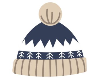 graphic of winter stocking cap with pom pom representing wwmg snohomish family medicine winter coat hat and blanket drive