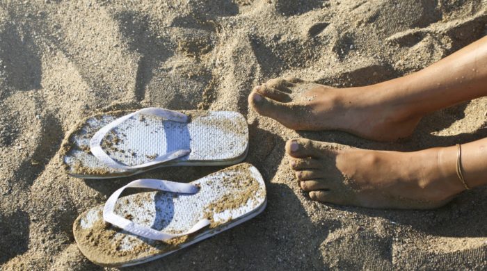 toe covered flip flops